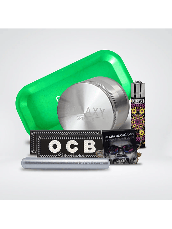 Pack Moledor Aluminio Case Gold 63Mm- Galaxy 4