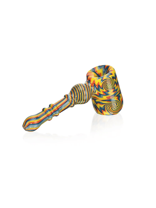 Wig Wag Hammer Pipe Color White-Calvo Glass 2