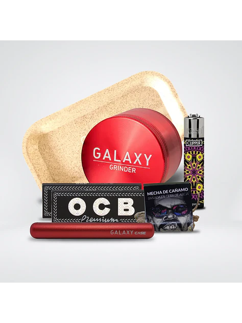 Pack Moledor Aluminio Case Gold 63Mm- Galaxy 5