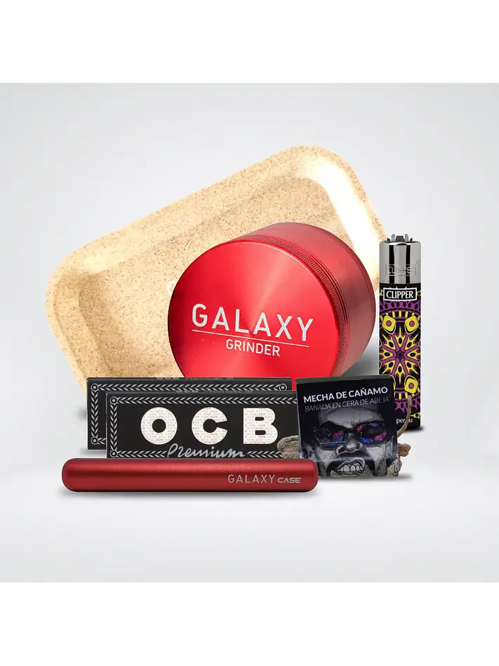 Pack Moledor Aluminio Case Gold 63Mm- Galaxy 5