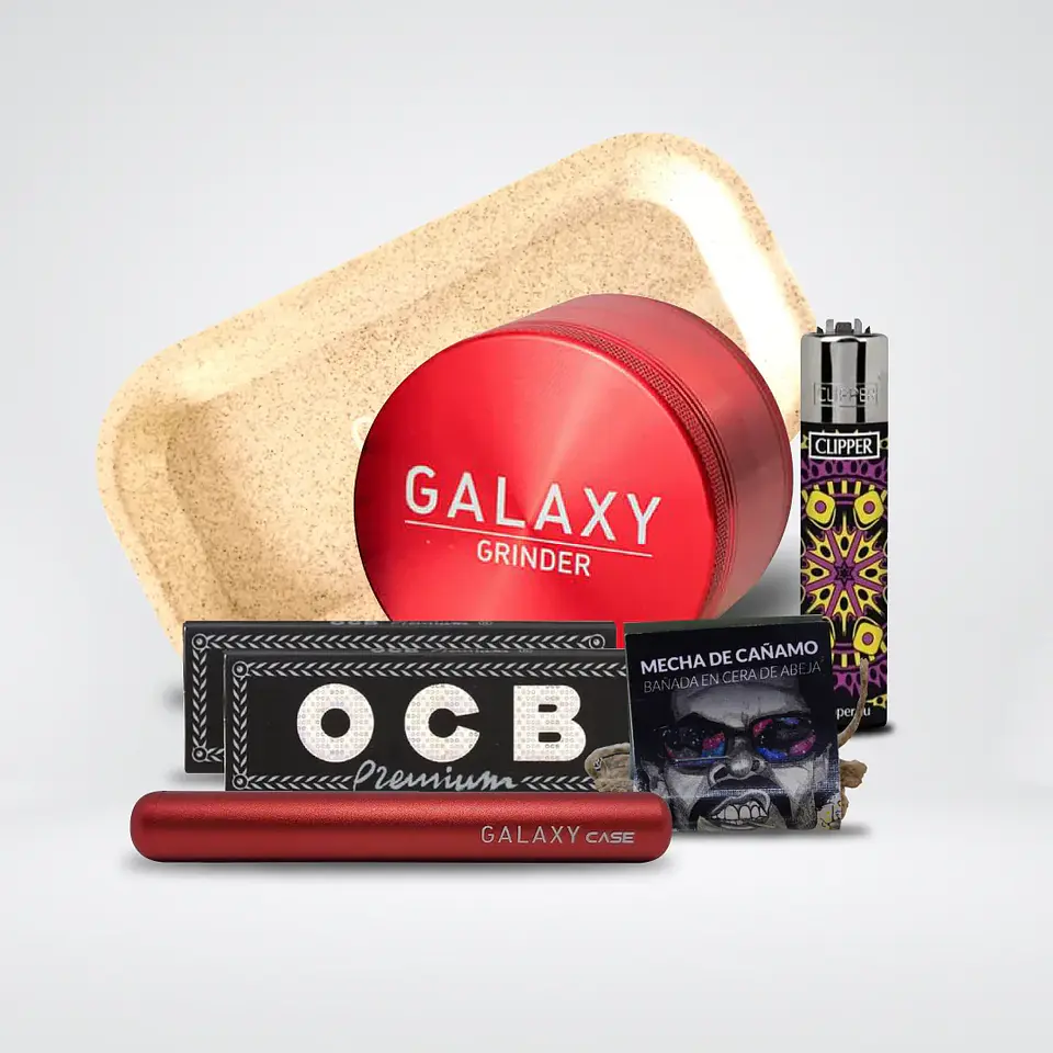 Pack Moledor Aluminio Case Gold 63Mm- Galaxy 5