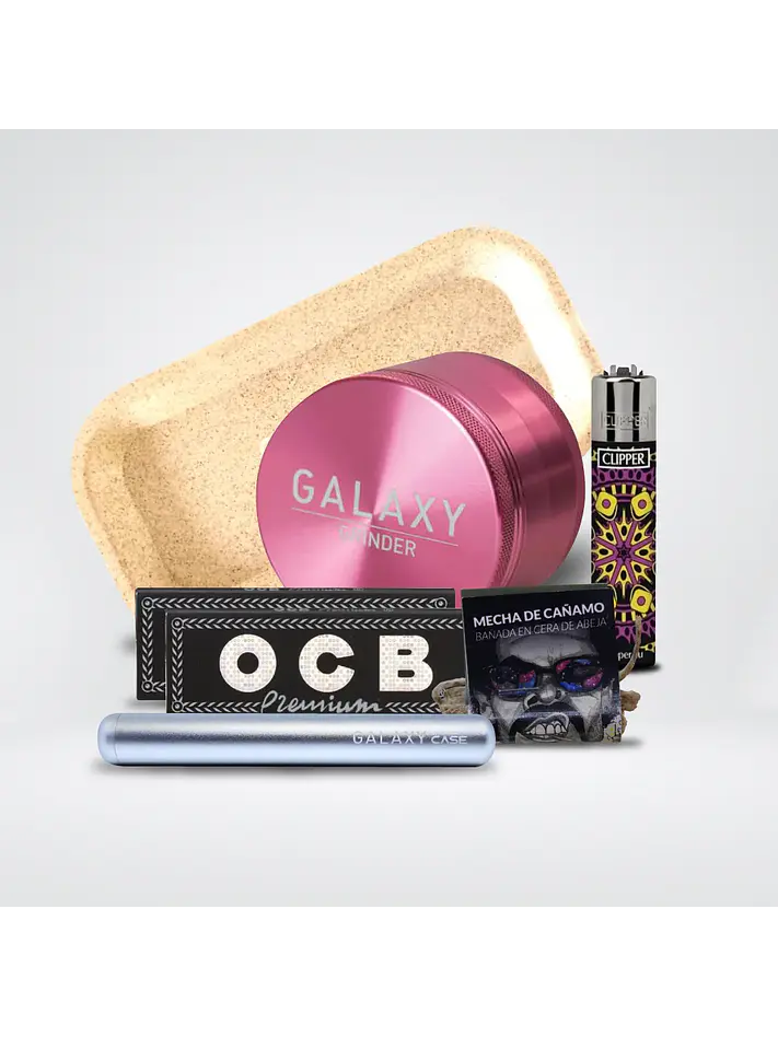 Pack Moledor Aluminio Case Gold 63Mm- Galaxy 6