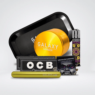 Pack Moledor Aluminio Case Azul 55Mm -Galaxy