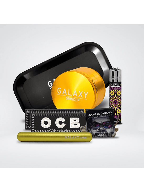 Pack Moledor Aluminio Case Azul 55Mm -Galaxy 2