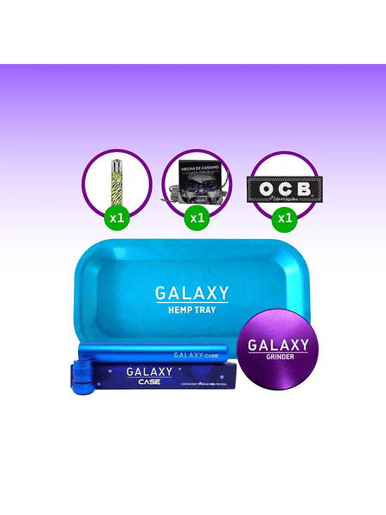 Pack Moledor Aluminio Case Azul 55Mm -Galaxy 3