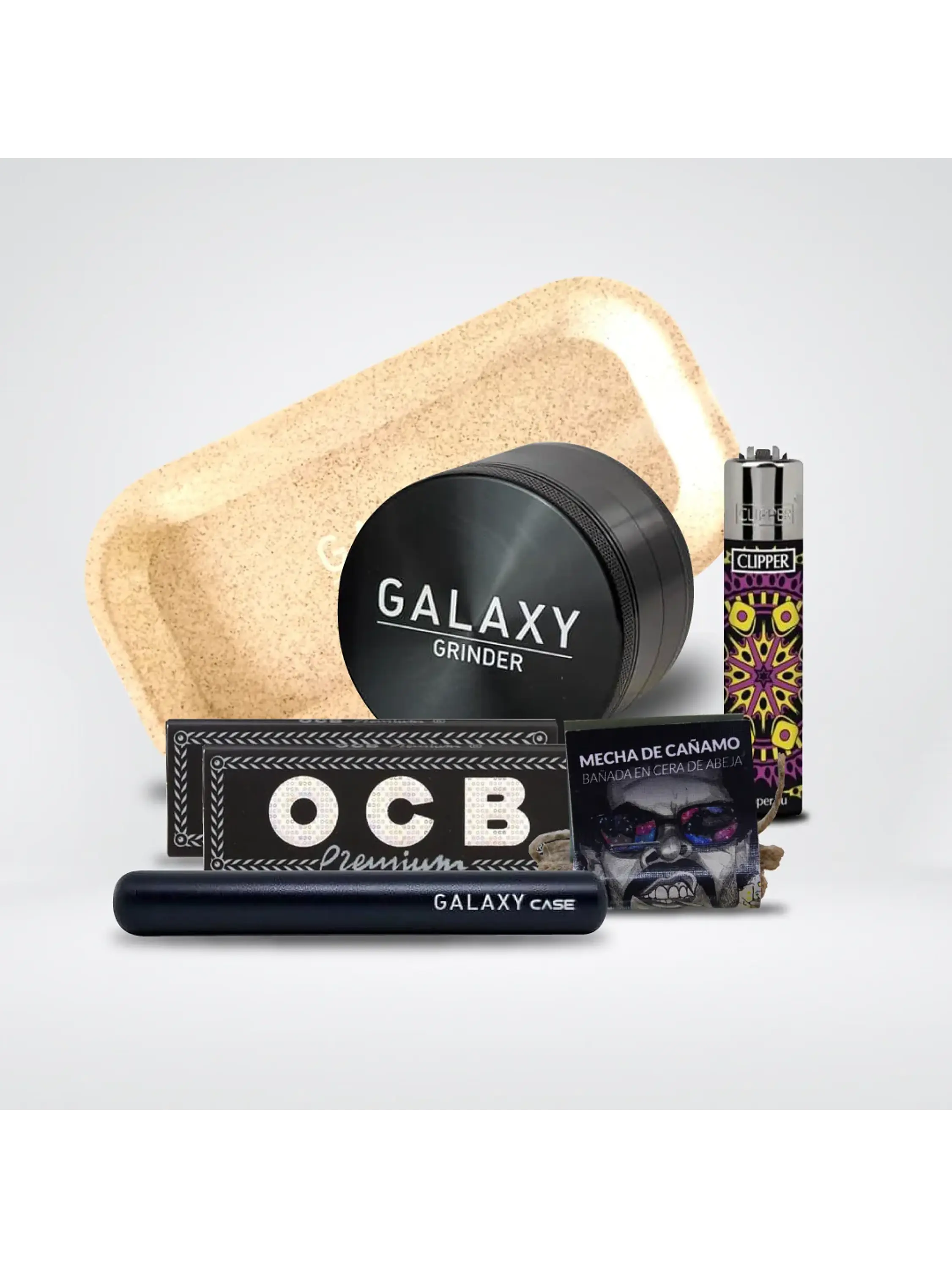 Pack Moledor Aluminio Case Azul 55Mm -Galaxy 4