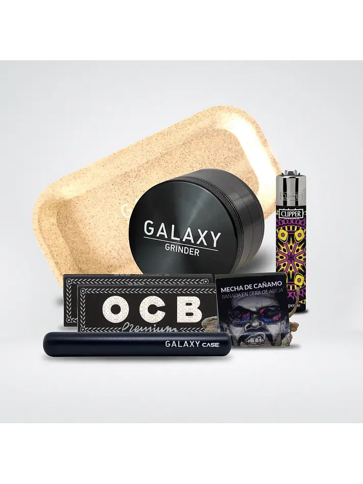 Pack Moledor Aluminio Case Azul 55Mm -Galaxy 4