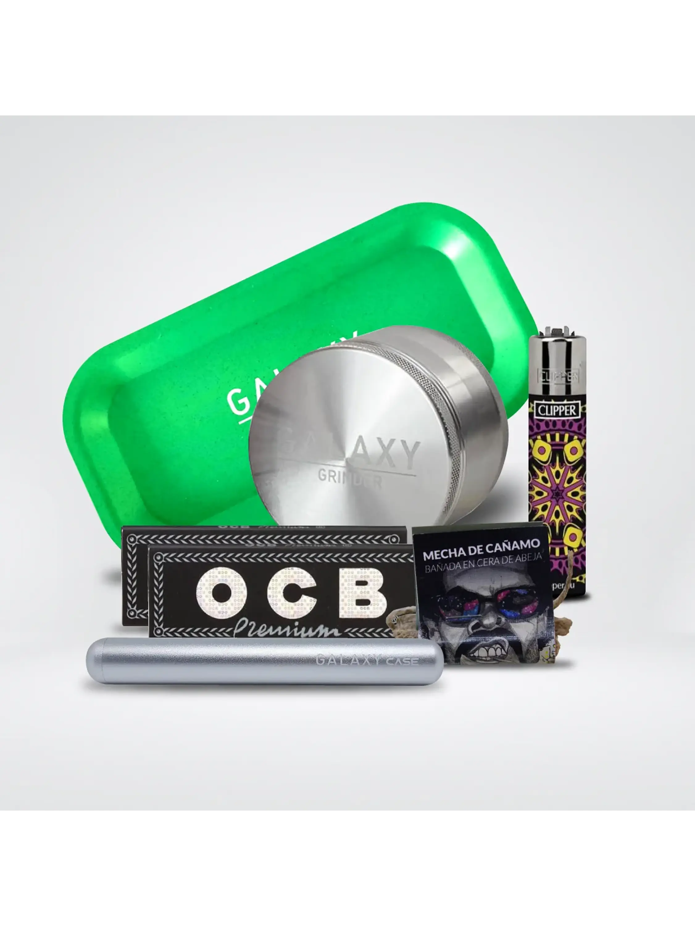 Pack Moledor Aluminio Case Azul 55Mm -Galaxy 5