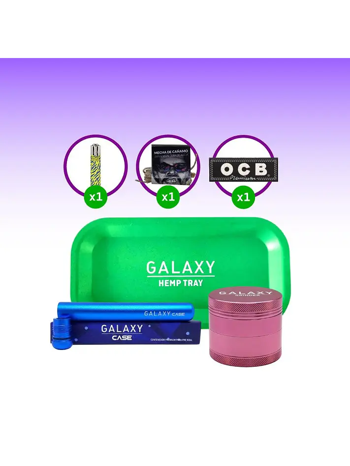 Pack Moledor Aluminio Case Azul 55Mm -Galaxy 7