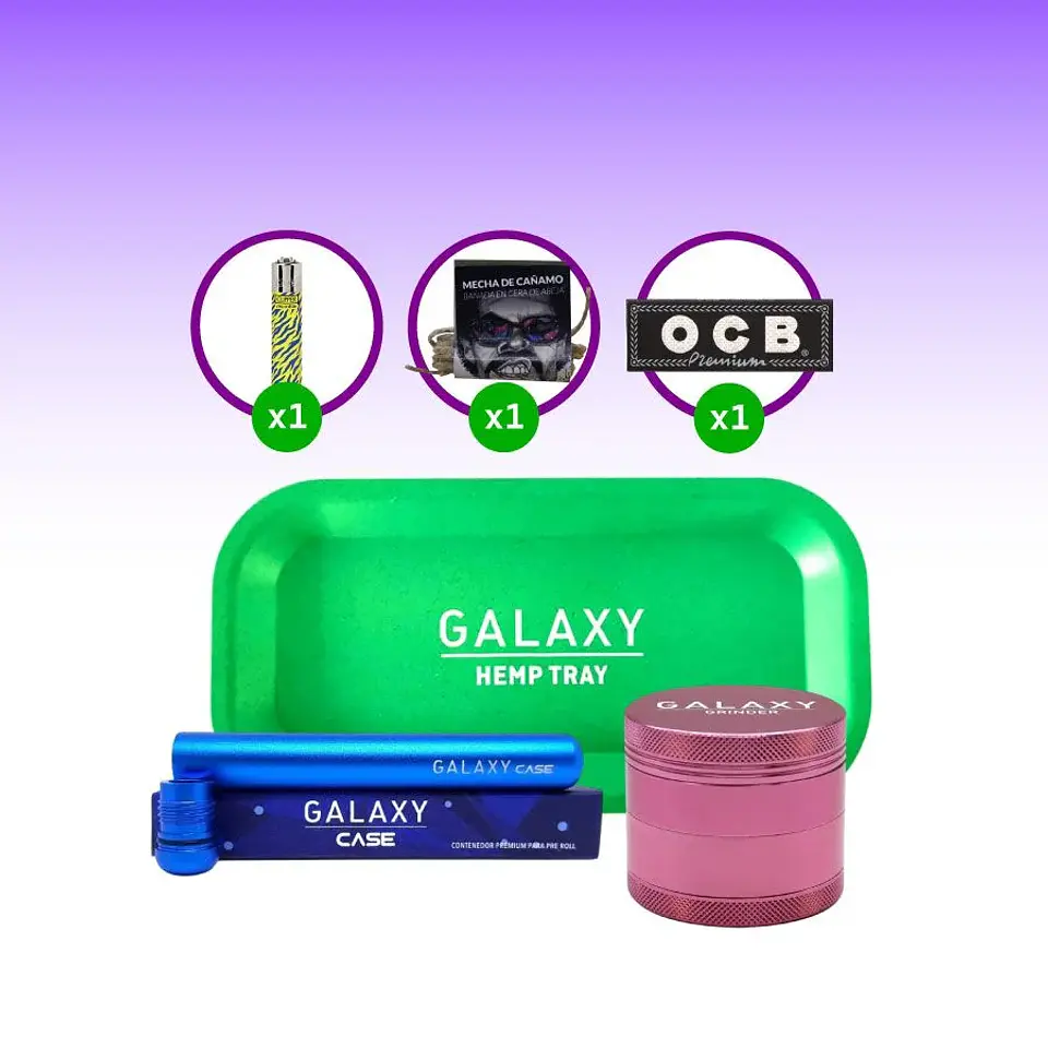 Pack Moledor Aluminio Case Azul 55Mm -Galaxy 7
