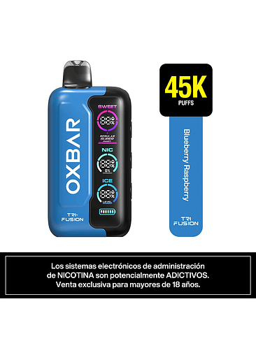 VAPORIZADOR TRIFUSION 45K BLUEBERRY RASPBERRY-OXBAR 2