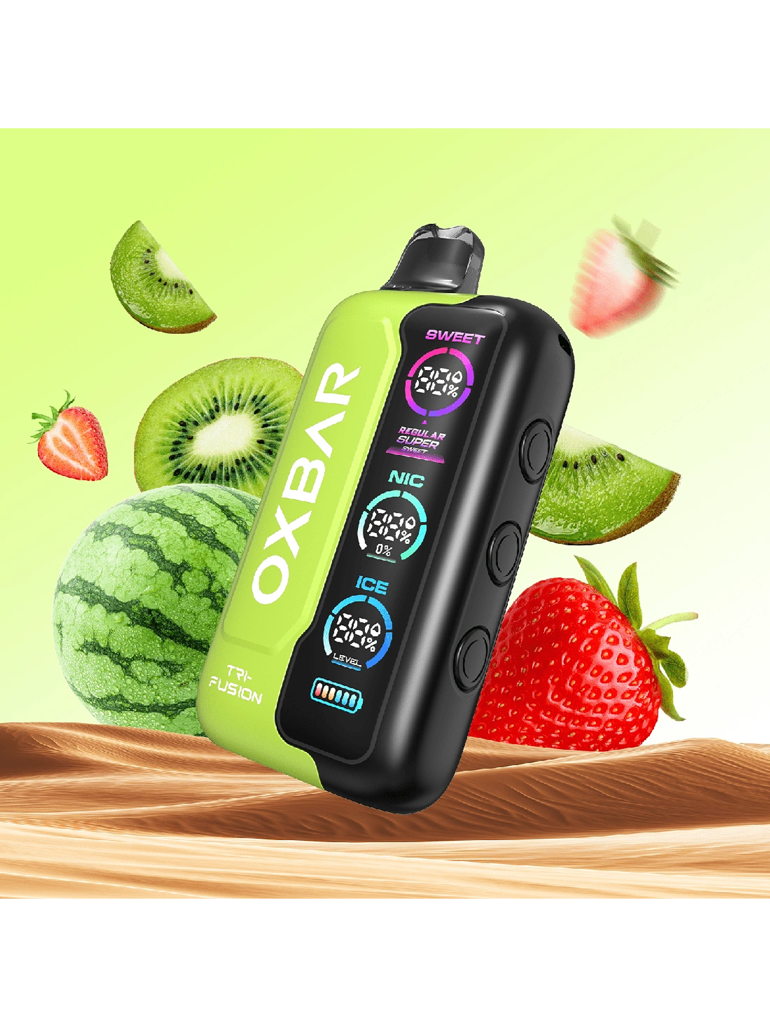 VAPORIZADOR TRIFUSION 45K STRAWBERRY KIWI WATERMELON-OXBAR 1