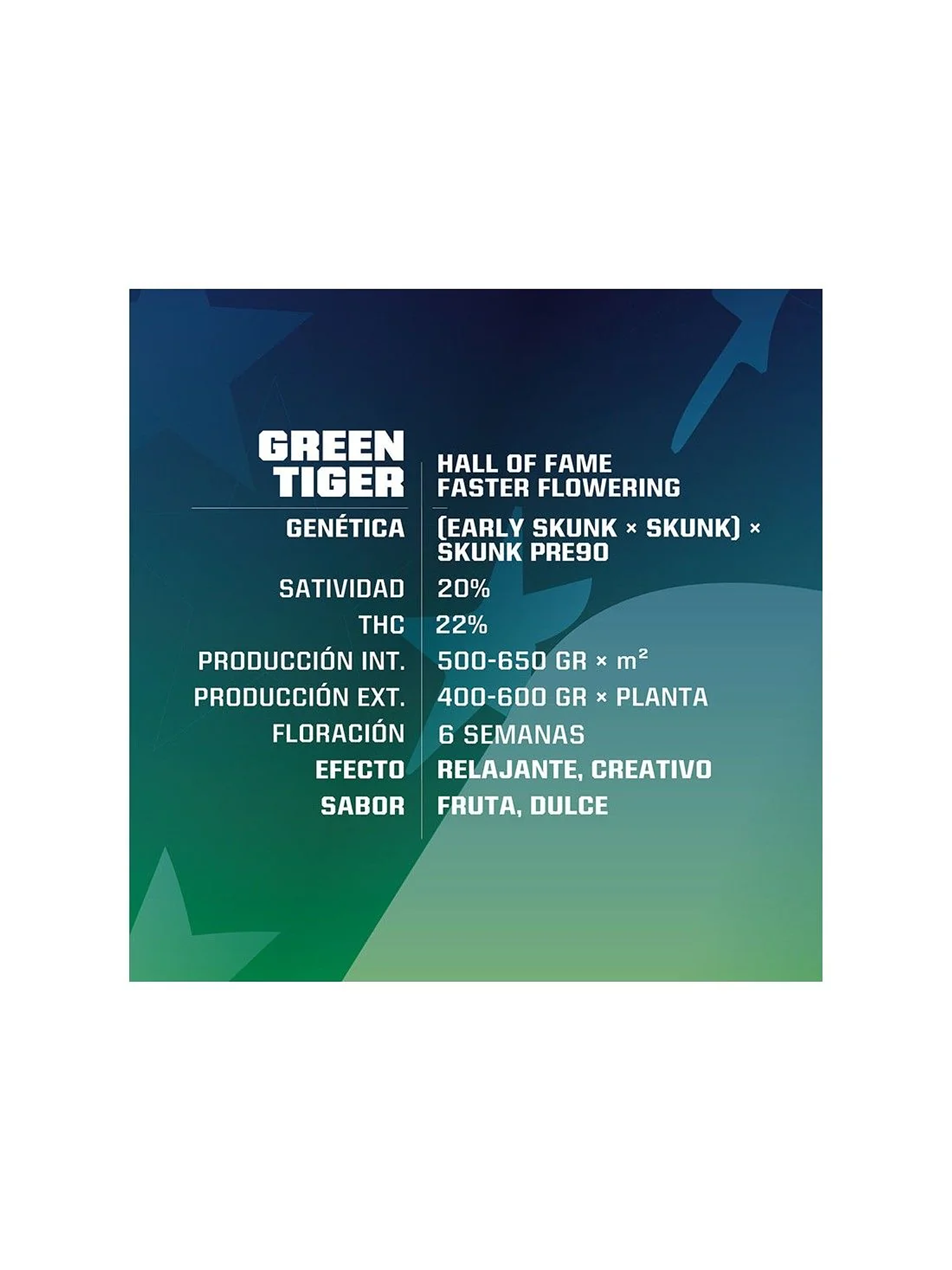 Green Tiger Fast Fem -Bsf (X7/X4/X2) 4