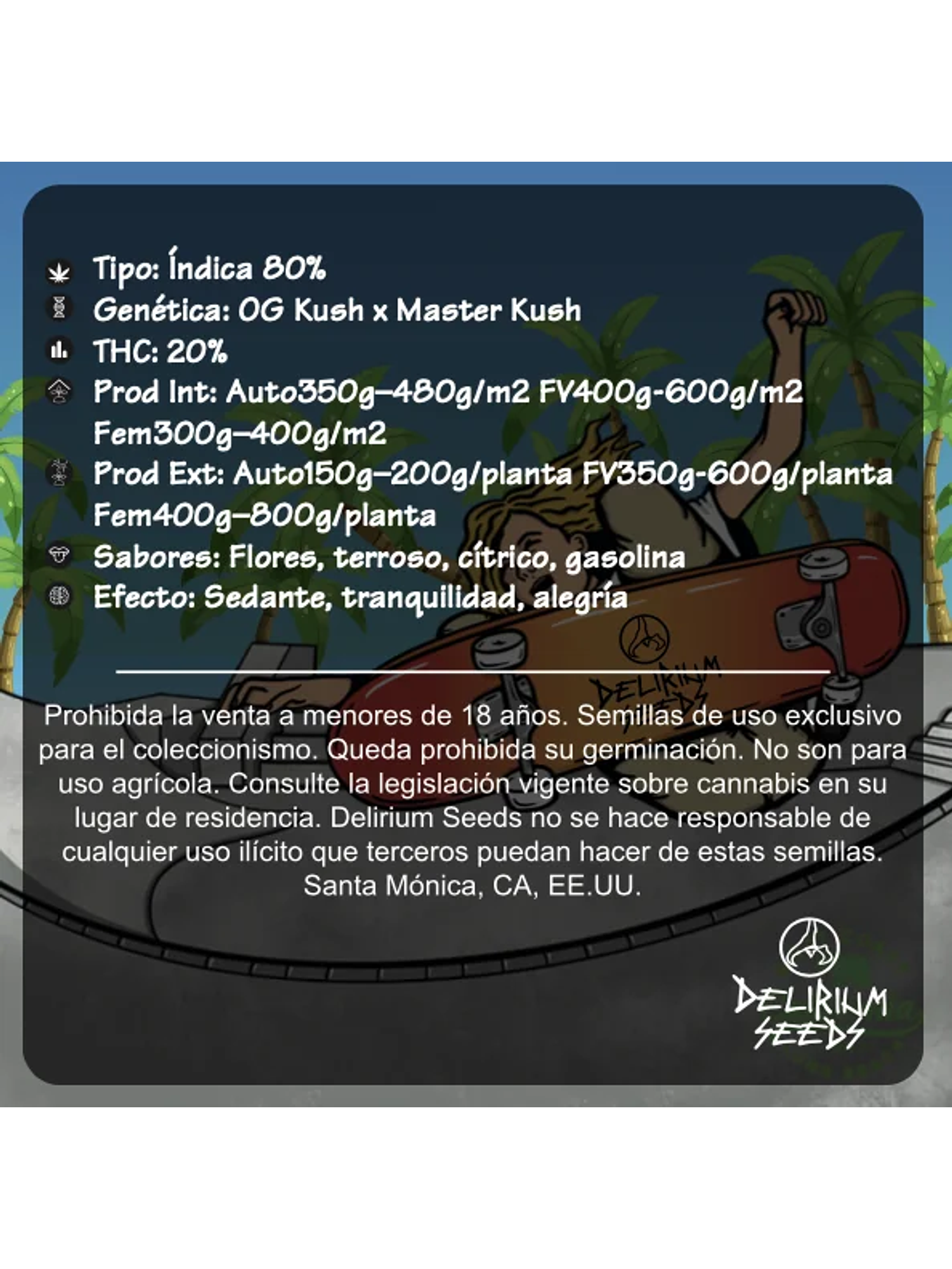 West Kush Auto -Delirium Seeds (X4/X2/X1) 5