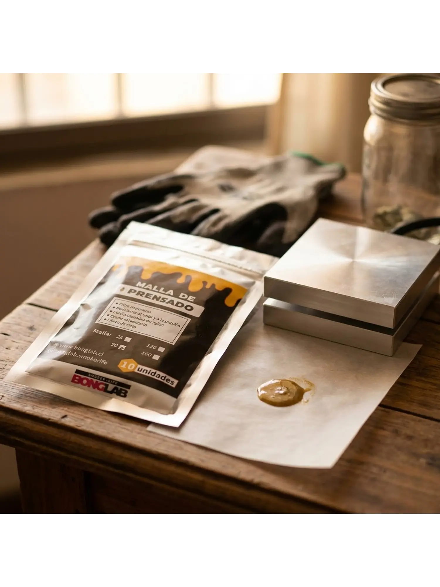 Mallas de Rosin 25/90/120/160 Micras-Bonglab 2