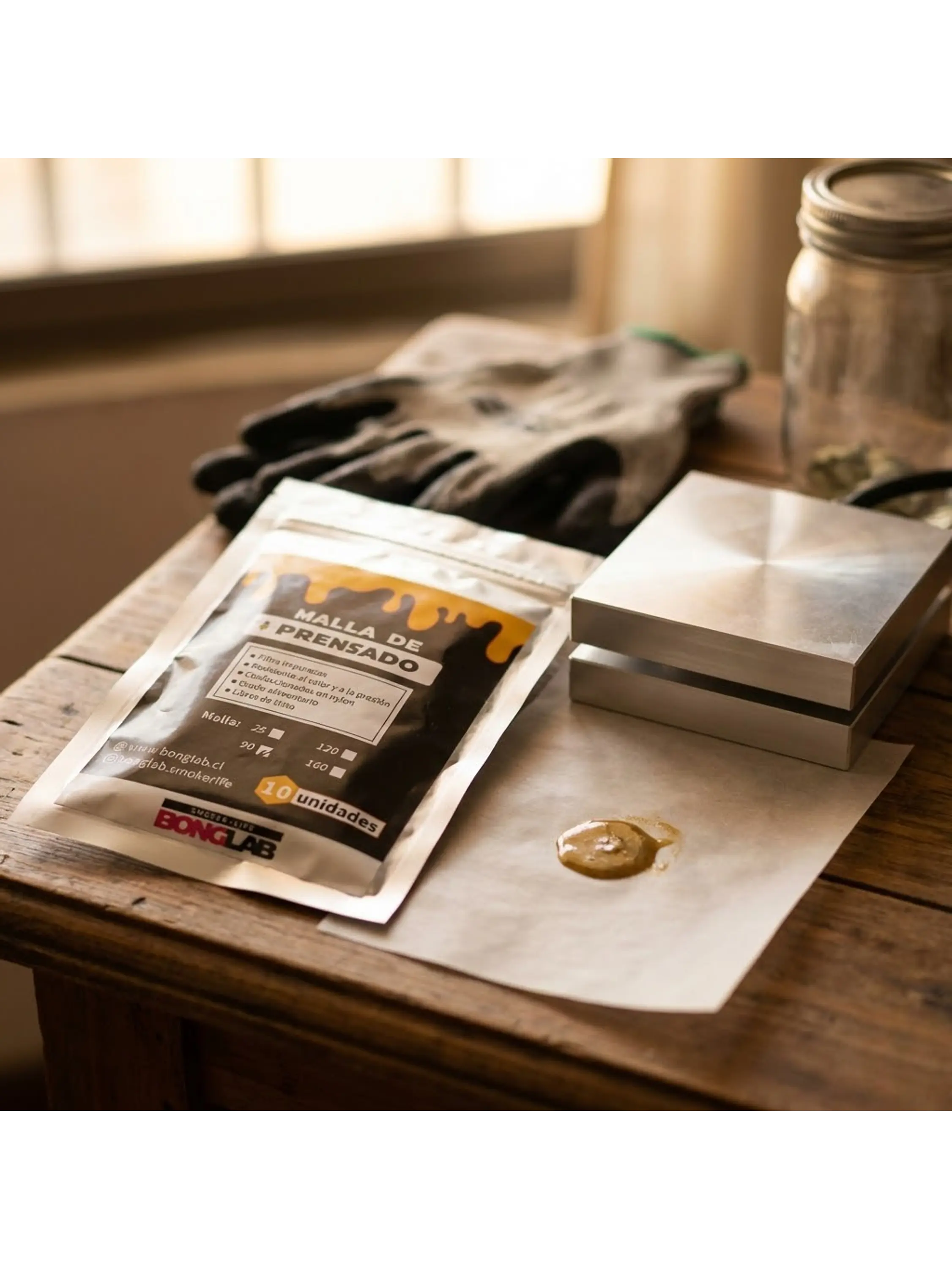 Mallas de Rosin 25/90/120/160 Micras-Bonglab 2