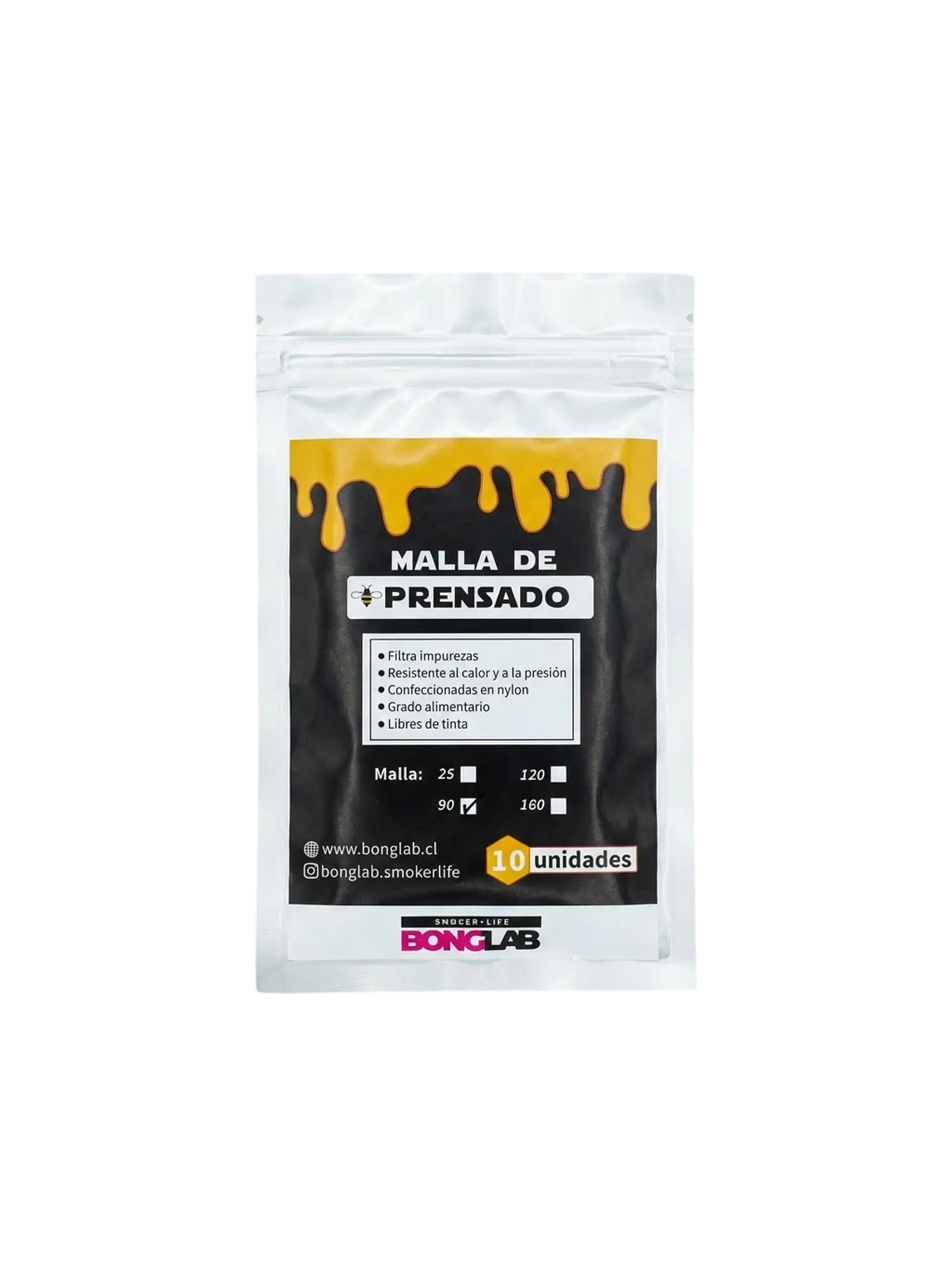 Mallas de Rosin 25/90/120/160 Micras-Bonglab 1