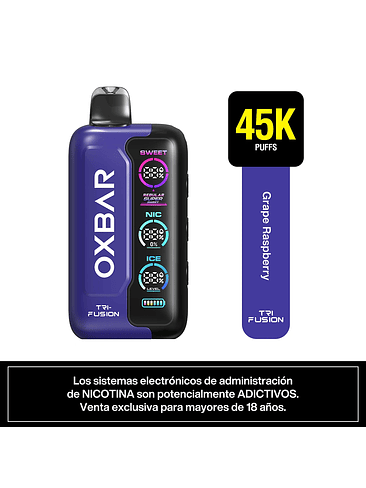 VAPORIZADOR TRIFUSION 45K GRAPE RASPBERRY-OXBAR 1