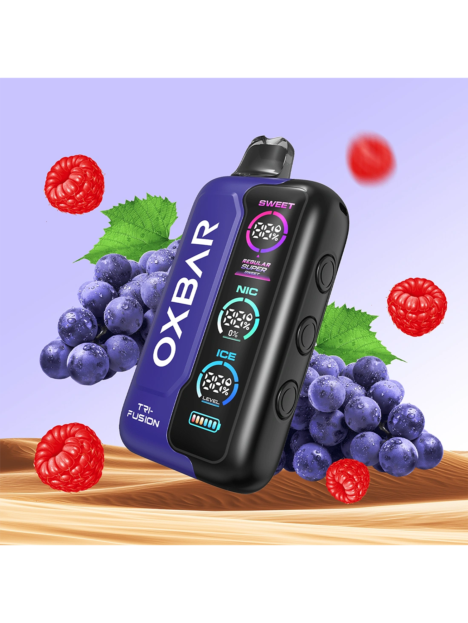 VAPORIZADOR TRIFUSION 45K GRAPE RASPBERRY-OXBAR 2