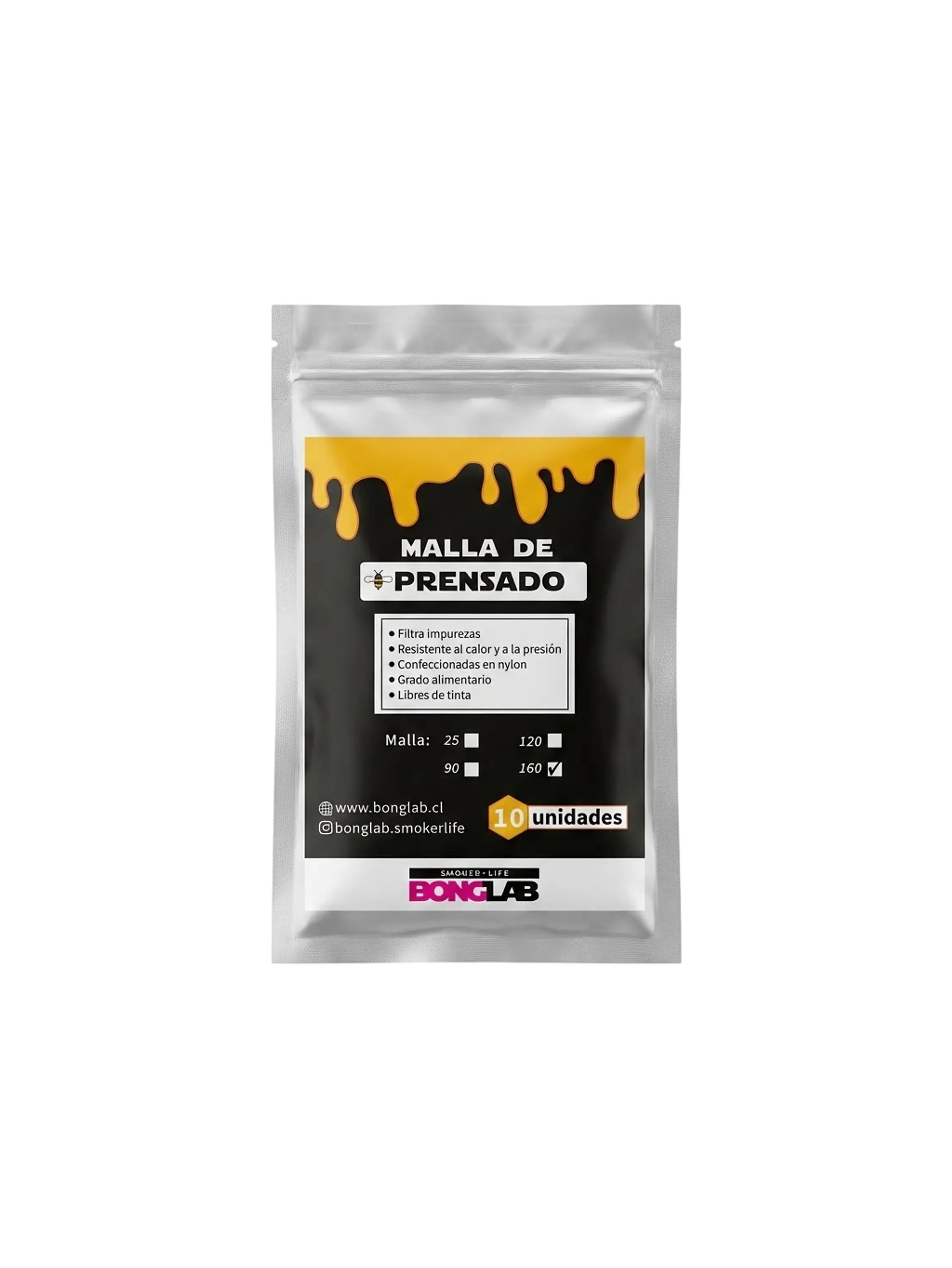 Mallas de Rosin 25/90/120/160 Micras-Bonglab 5