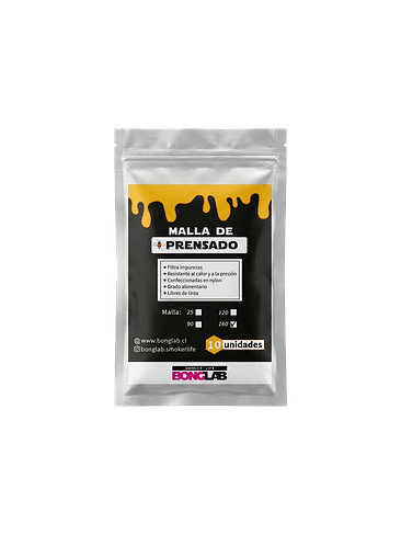 Mallas de Rosin 25/90/120/160 Micras-Bonglab 5