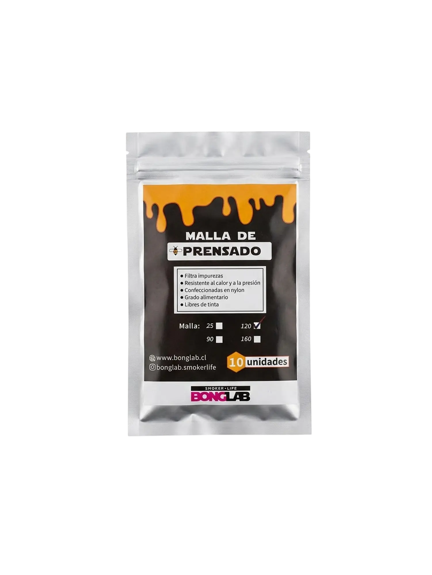 Mallas de Rosin 25/90/120/160 Micras-Bonglab 6