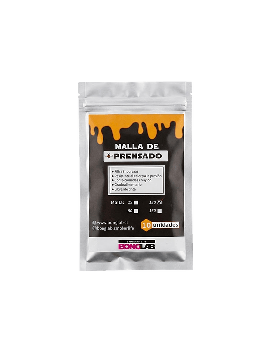 Mallas de Rosin 25/90/120/160 Micras-Bonglab 6