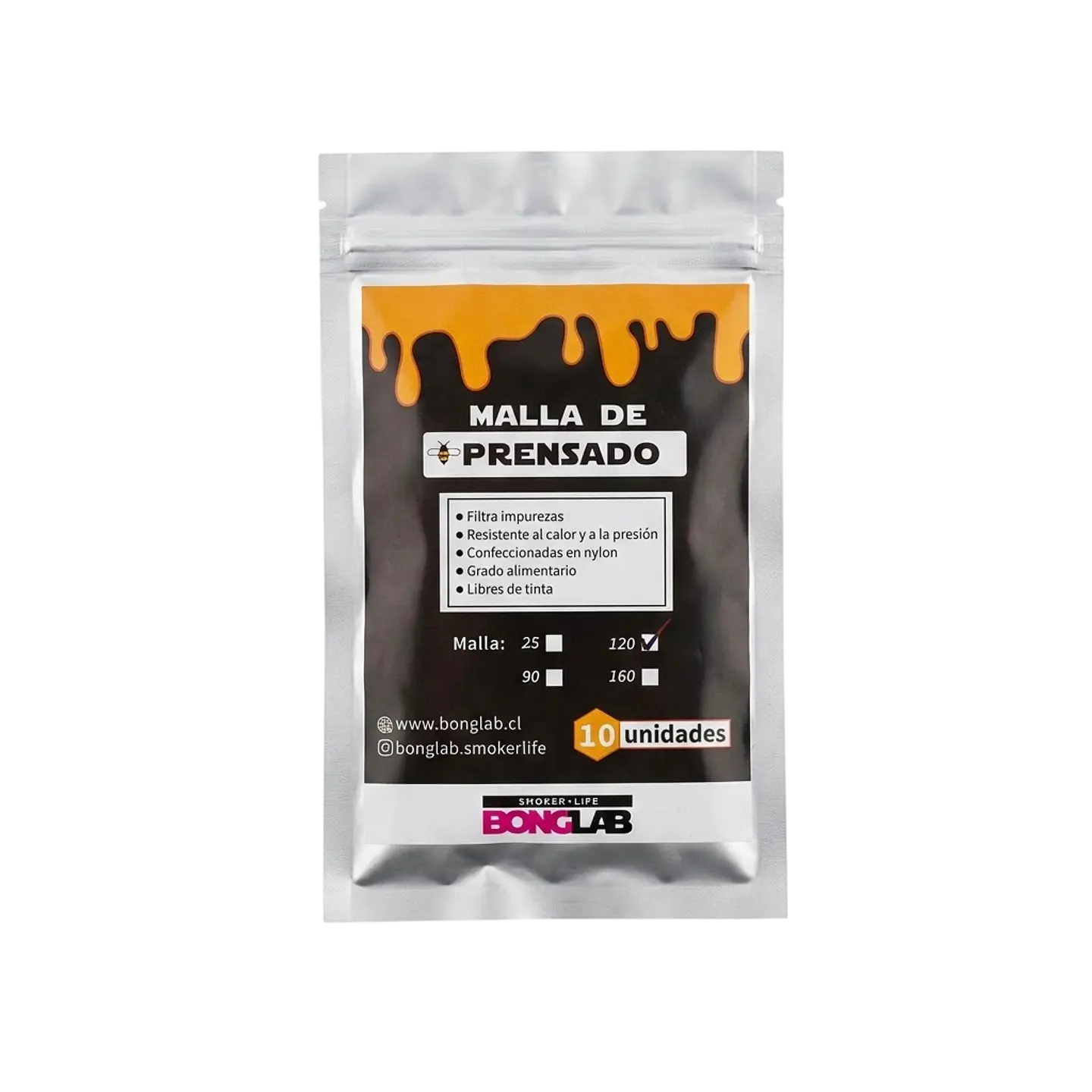 Mallas de Rosin 25/90/120/160 Micras-Bonglab 6
