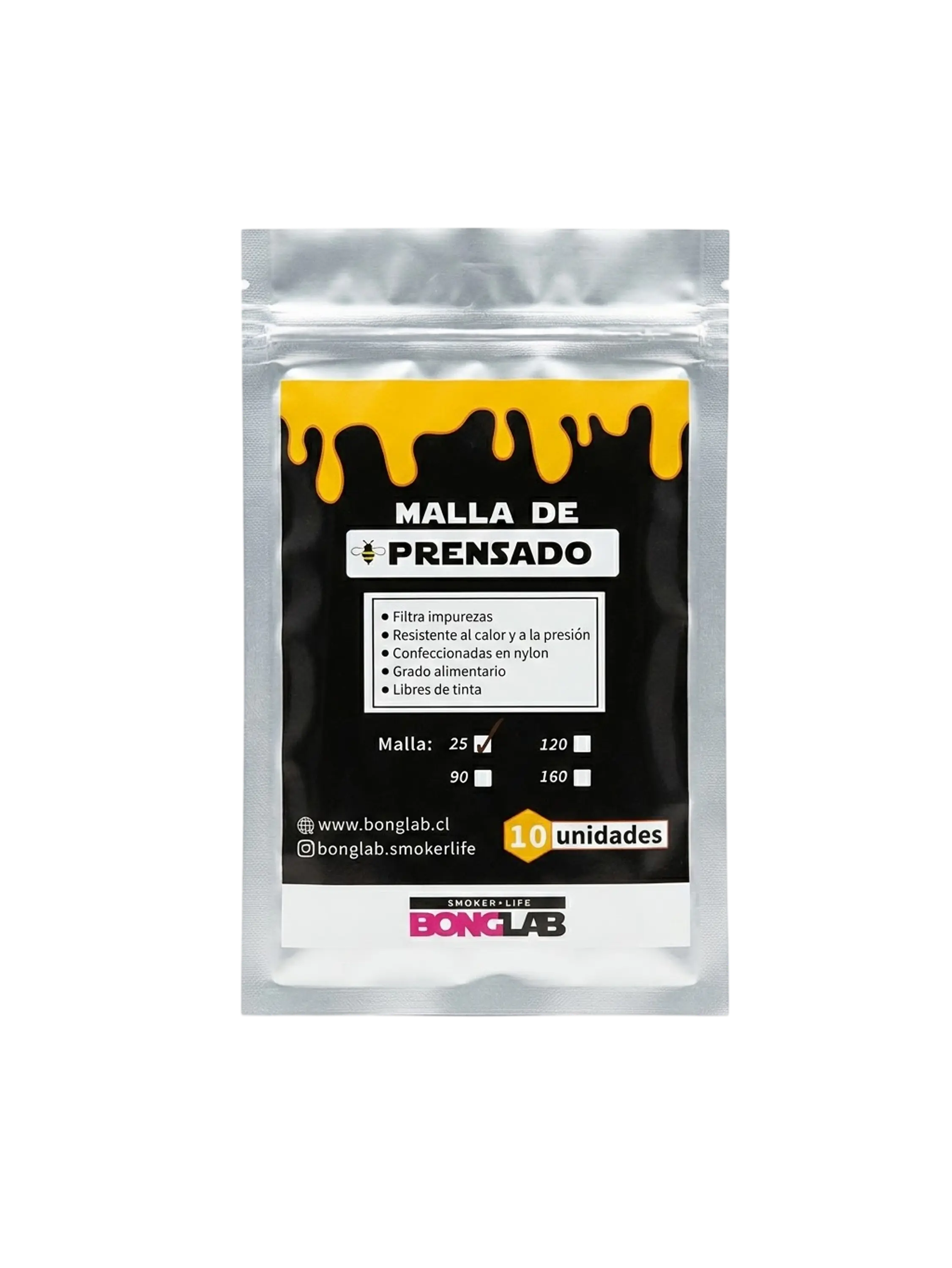 Mallas de Rosin 25/90/120/160 Micras-Bonglab 7