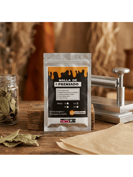 Mallas de Rosin 25/90/120/160 Micras-Bonglab 8