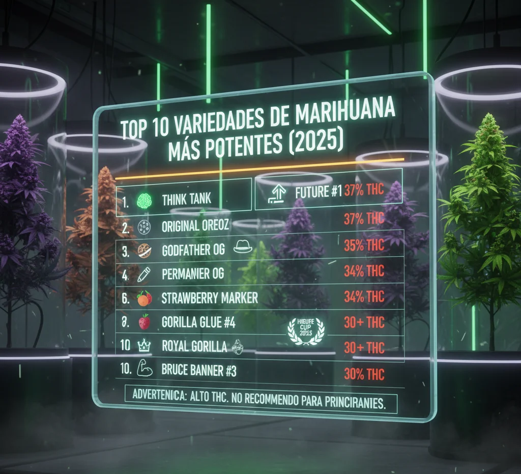 Top 10 Variedades De Marihuana Más Potentes