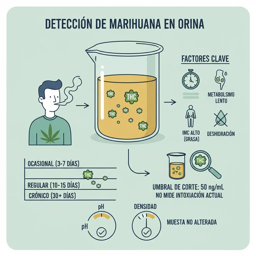 Tiempo de detección del THC en la orina: ¿Cuánto dura y cómo afecta su presencia?