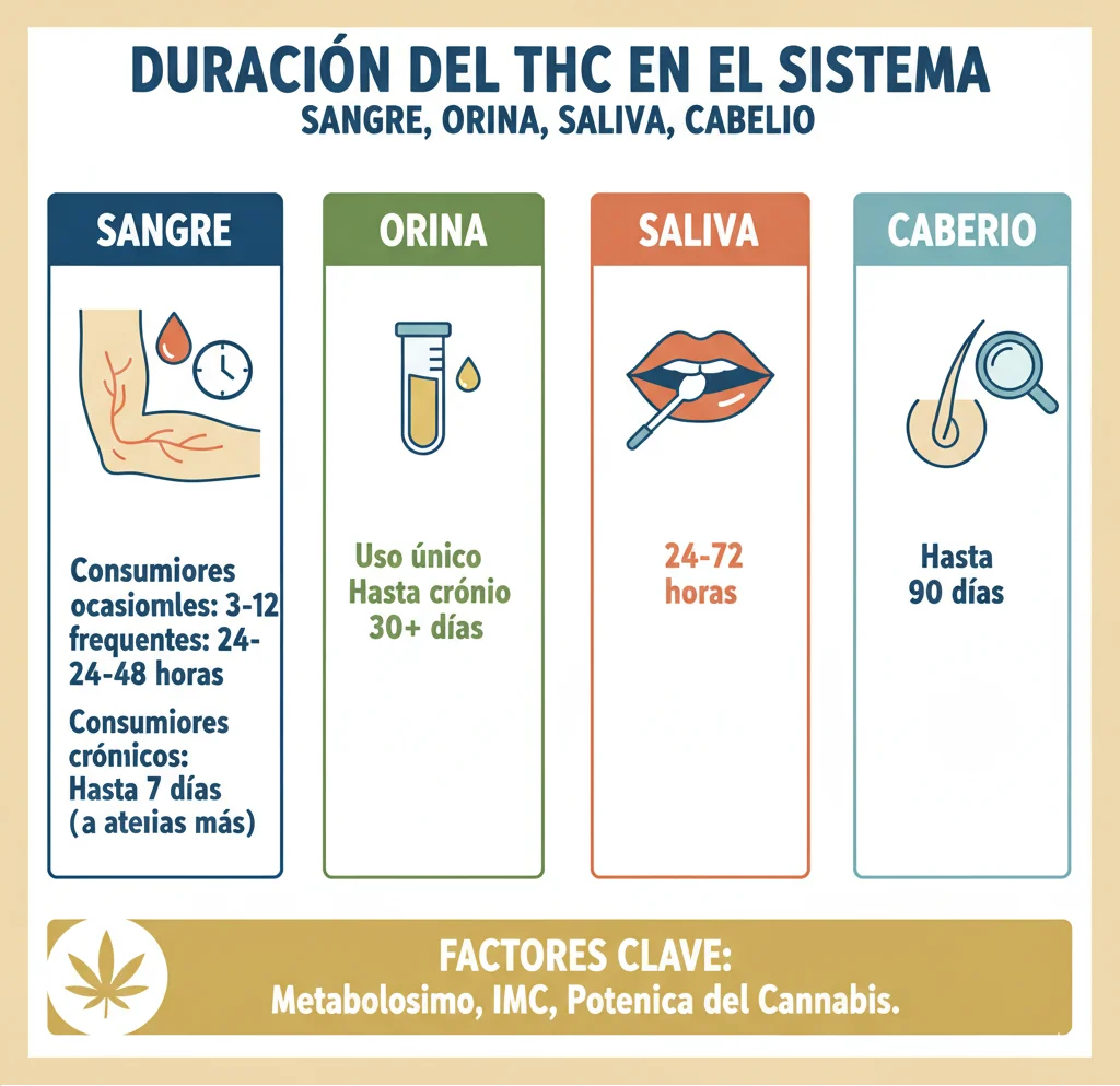 ¿Cuánto tiempo permanece el THC en la sangre? Descubre los efectos y duración del cannabis