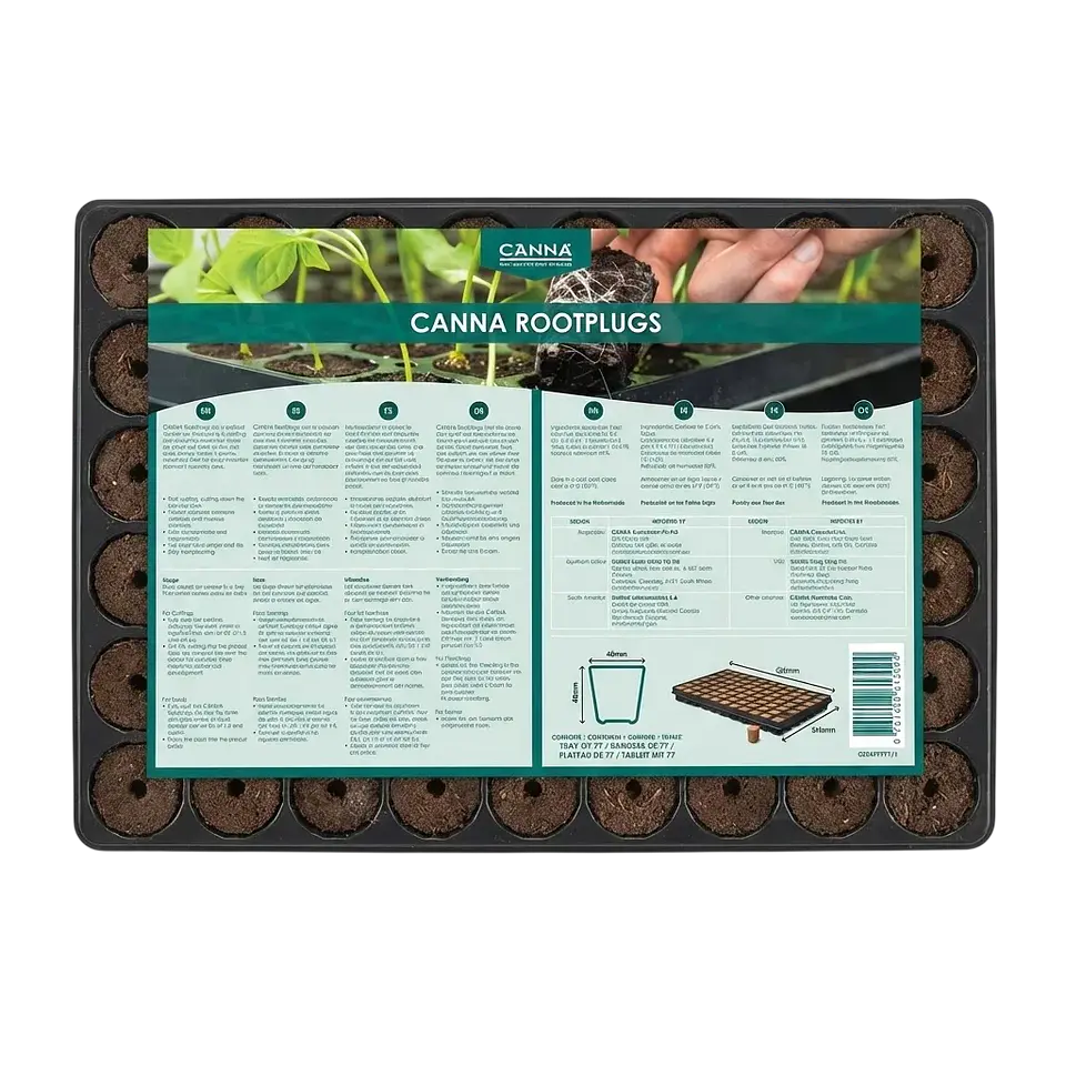 Root Plug Coco/Turba 77U (Bandeja / Box 10 Bandejas) -Canna 2