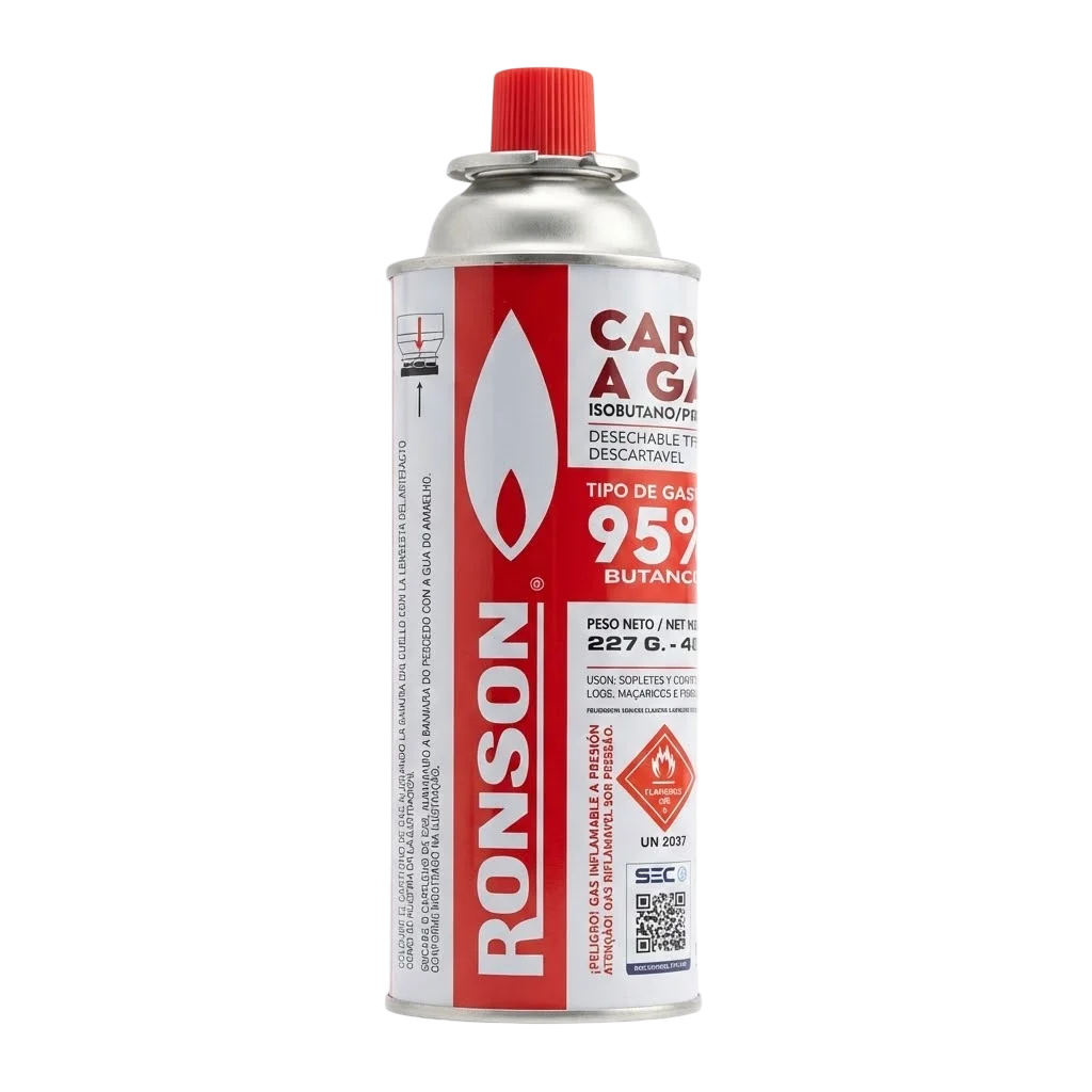 GAS BUTANO/PROPANO ALTA PUREZA 400ML - RONSON 1