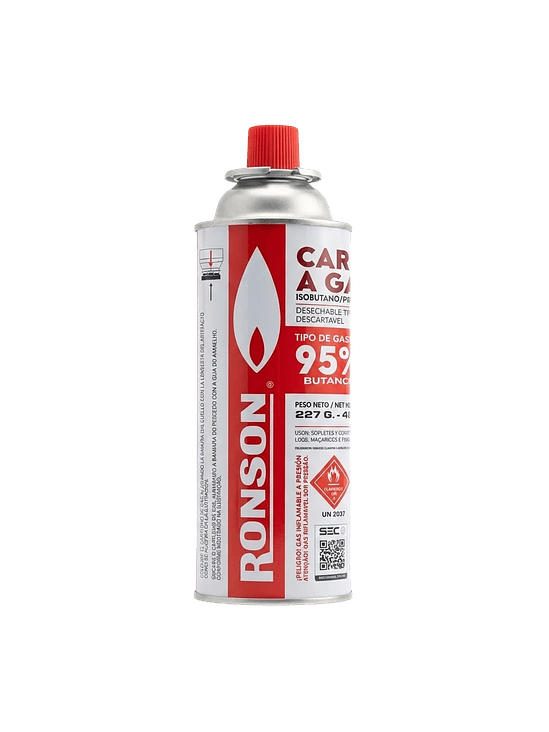 GAS BUTANO/PROPANO ALTA PUREZA 400ML - RONSON 1
