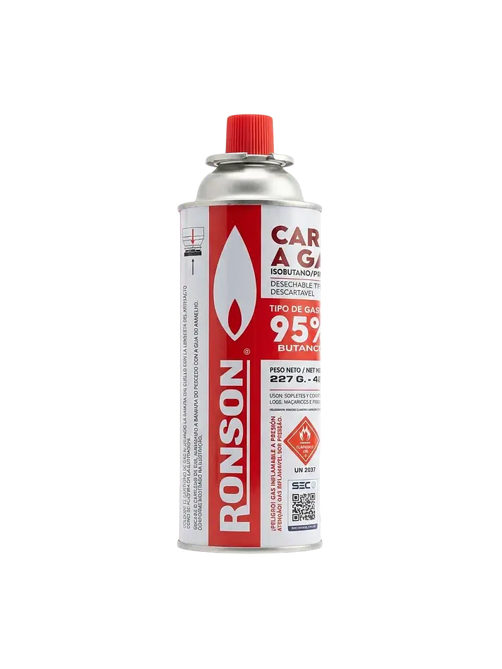 GAS BUTANO/PROPANO ALTA PUREZA 400ML - RONSON 1