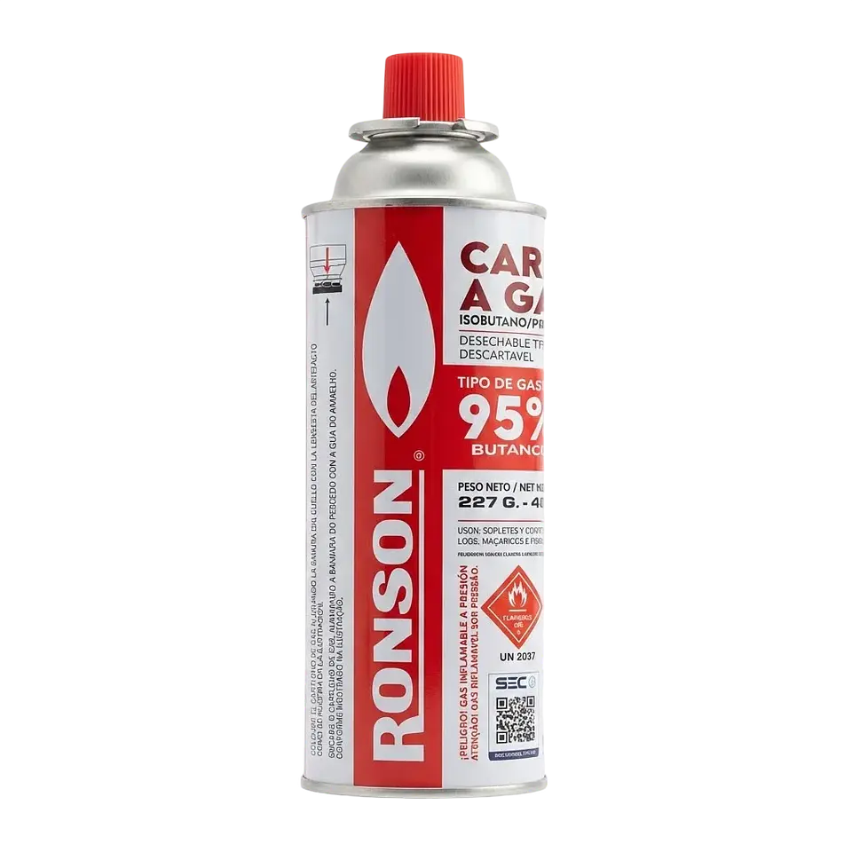 GAS BUTANO/PROPANO ALTA PUREZA 400ML - RONSON 1