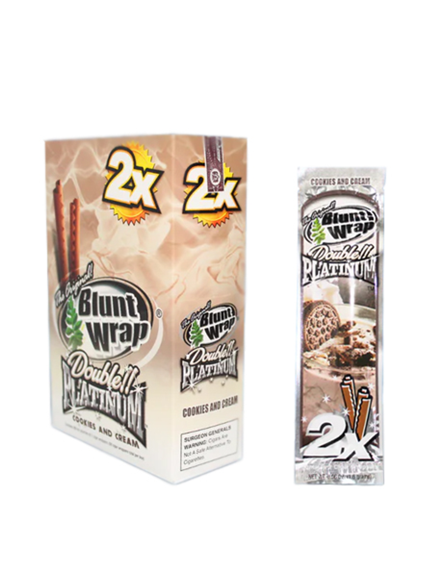 PLATINIUM X 2 SABOR COOKIES AND CREAM 25U-BLUNT WRAP 3