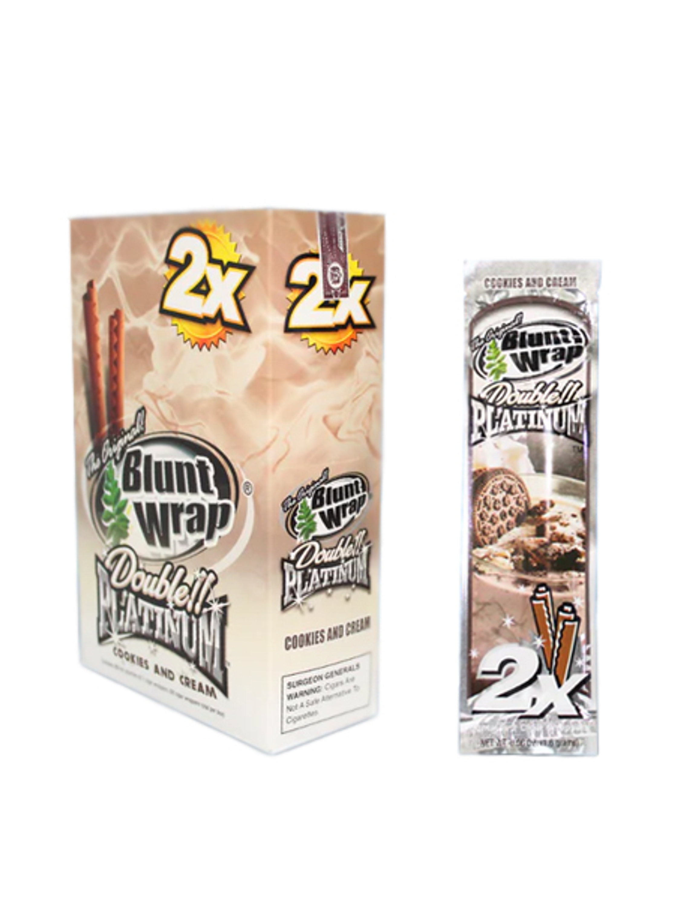 PLATINIUM X 2 SABOR COOKIES AND CREAM 25U-BLUNT WRAP 3