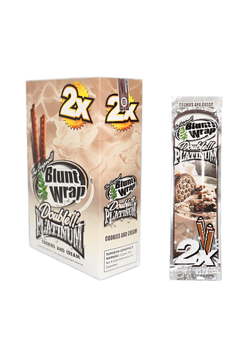 PLATINIUM X 2 SABOR COOKIES AND CREAM 25U-BLUNT WRAP 3