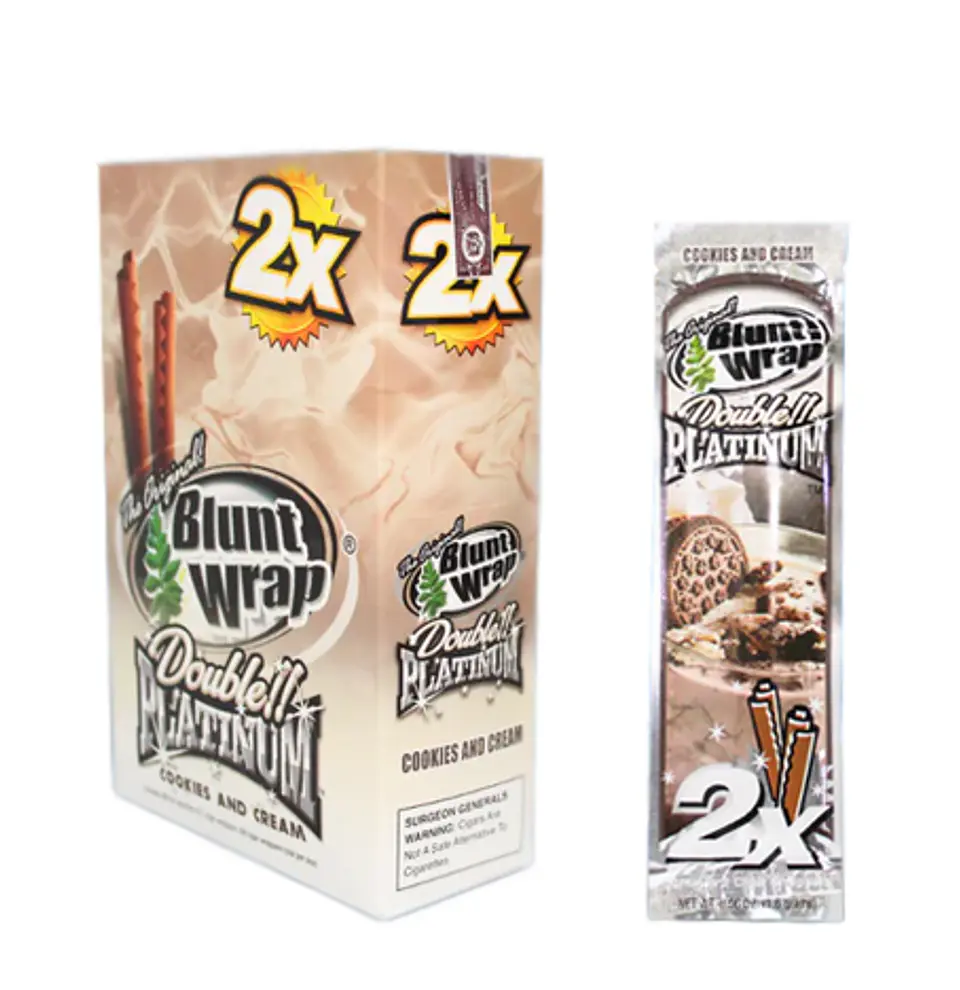 PLATINIUM X 2 SABOR COOKIES AND CREAM 25U-BLUNT WRAP 3