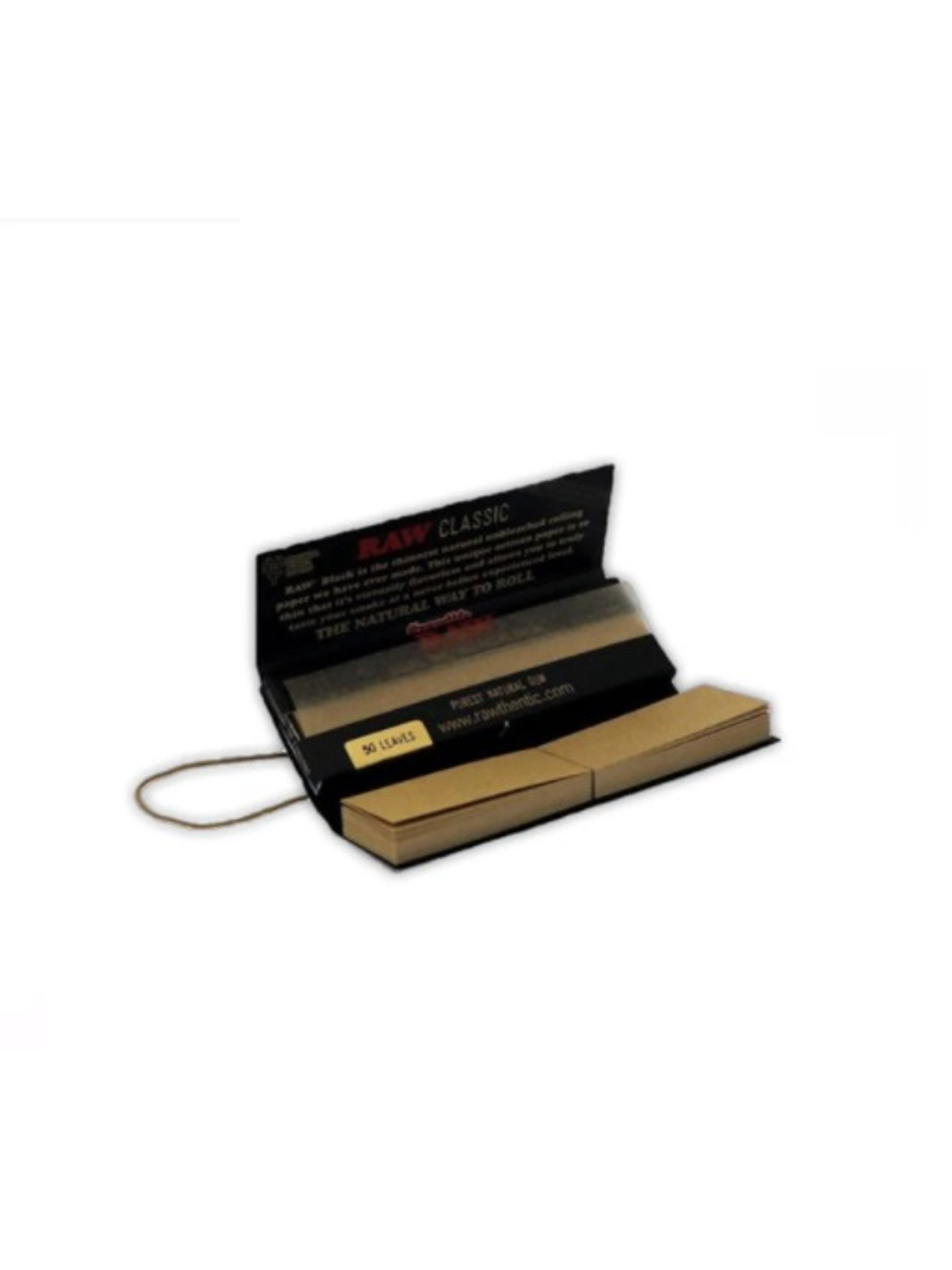 PAPELILLOS BLACK CONNOISSEUR CON TIPS 1 1/4 24U-RAW 1