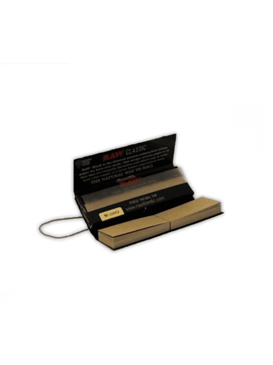 PAPELILLOS BLACK CONNOISSEUR CON TIPS 1 1/4 24U-RAW 1