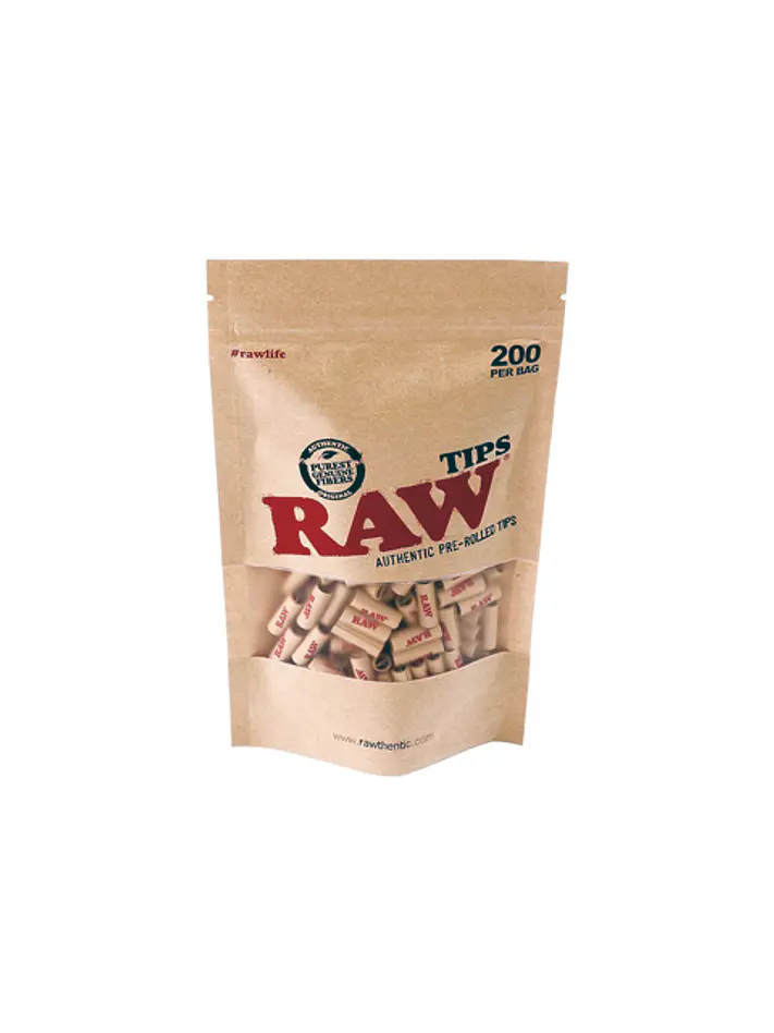 BOLSA DE 200 TIPS PREENROLADOS-RAW 1
