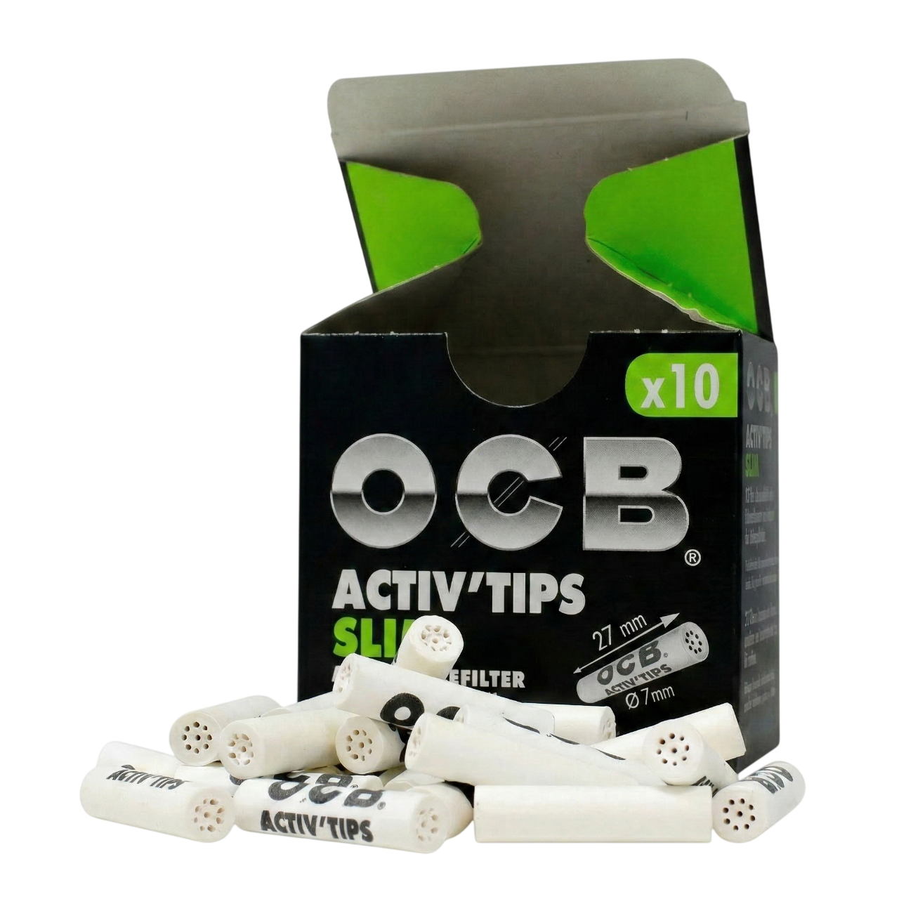 Tips Filtro Carbon Activado Premium 10U-Ocb 1