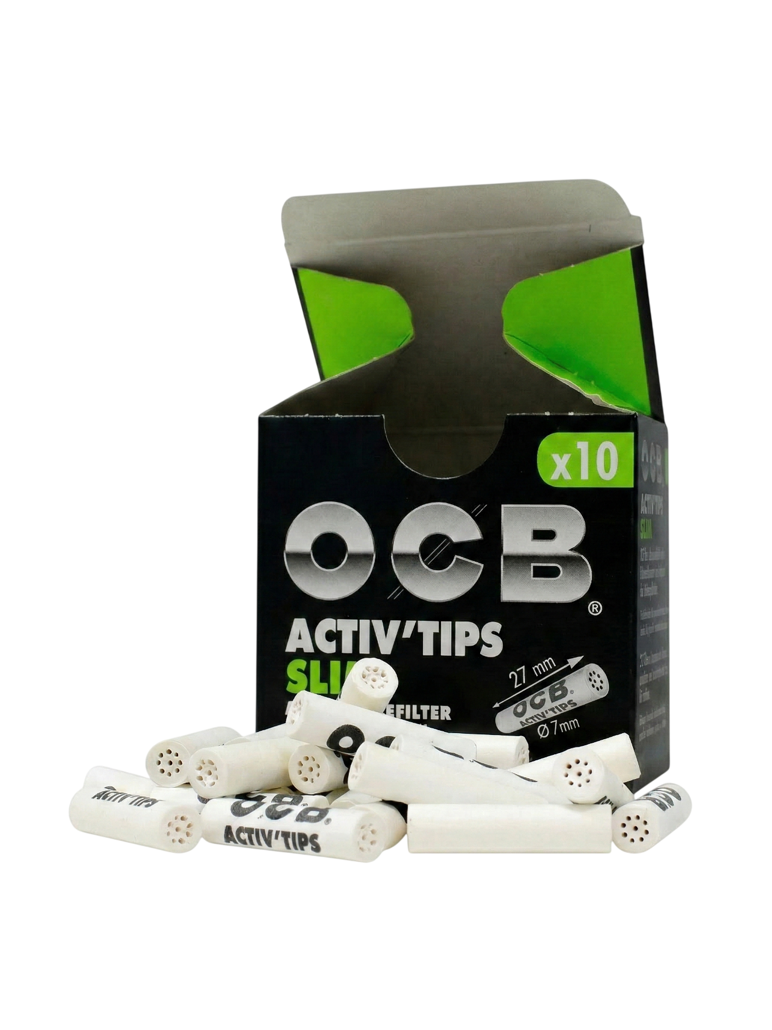 Tips Filtro Carbon Activado Premium 10U-Ocb 1