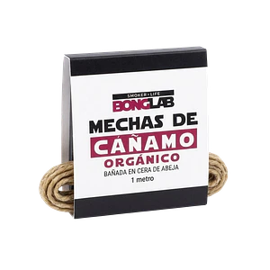 Mecha de Cañamo Orgánico y cera de avejas 1 Mt-Bonglab