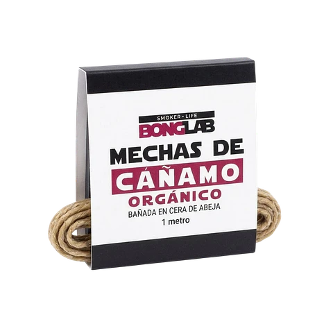 Mecha de Cañamo Orgánico y cera de avejas 1 Mt-Bonglab