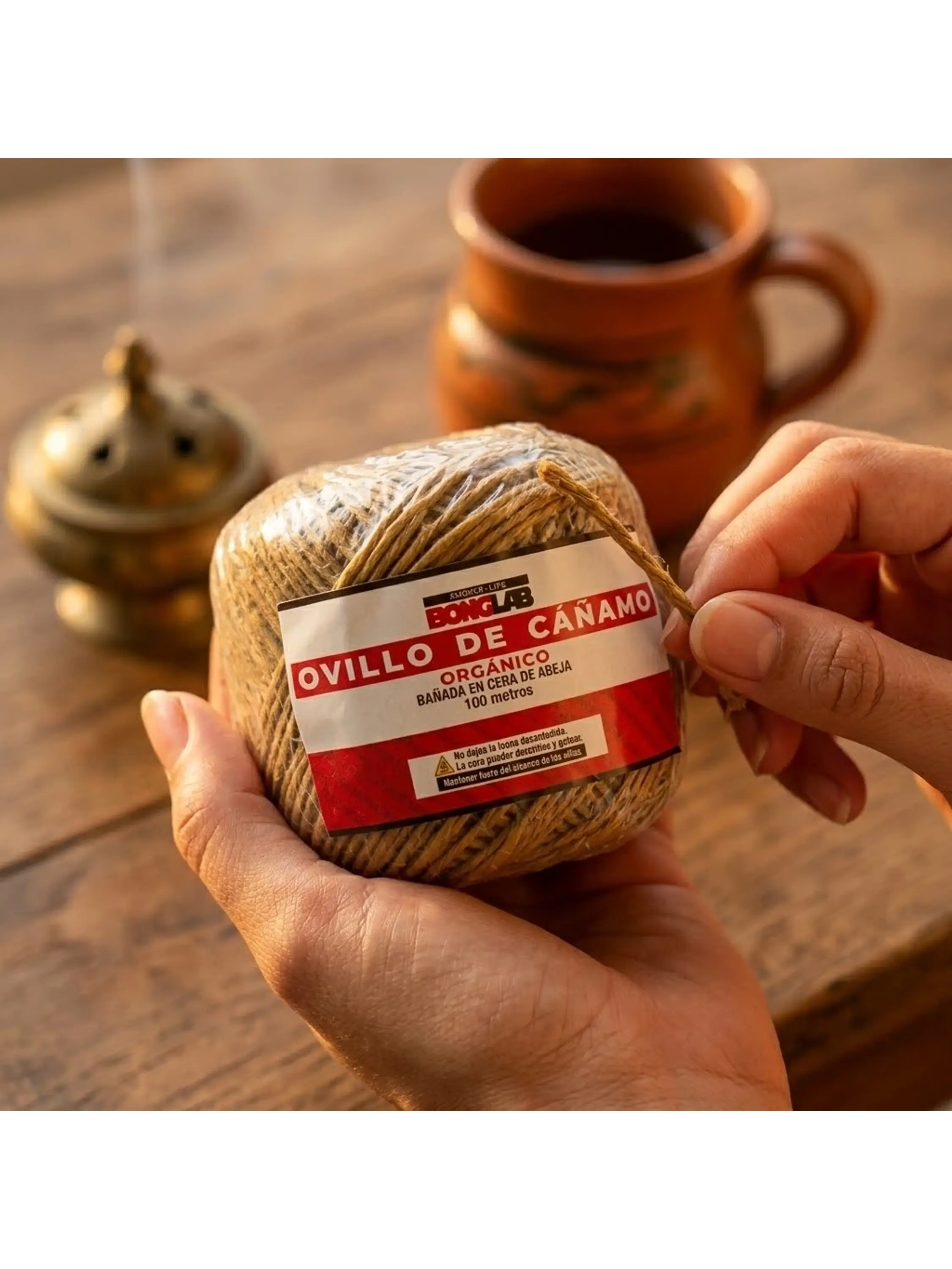 MECHA OVILLO CAÑAMO ORGÁNICO 100MT-BONGLAB 2